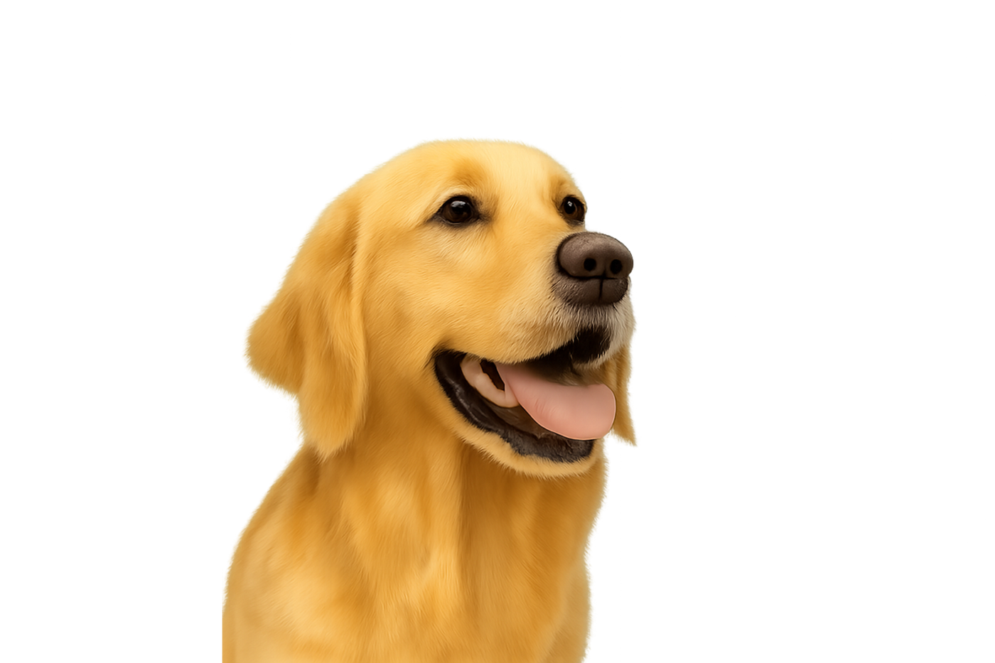 Glad golden retriever